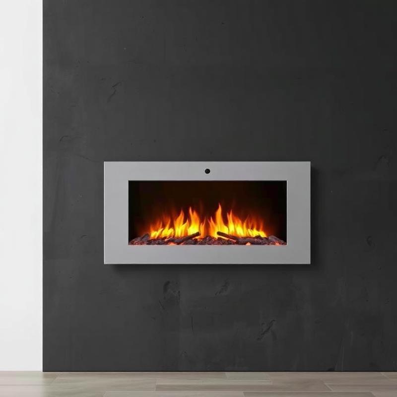 Wall-mounted electric fireplace